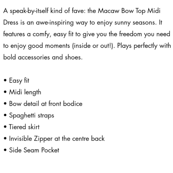 NWT FARM Rio Macaw Bow Top Dress Tropical Leaf Tiered Jungle Midi Dress XS - Picture 4 of 4